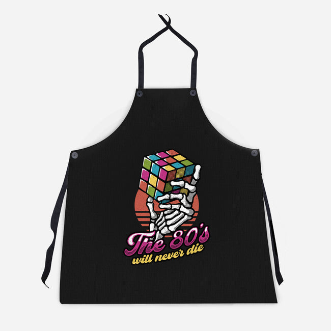 80s Will Never Die-Unisex-Kitchen-Apron-tobefonseca