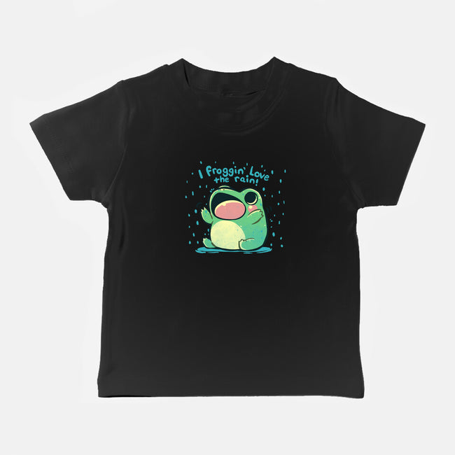 Froggin Love The Rain-Baby-Basic-Tee-TechraNova