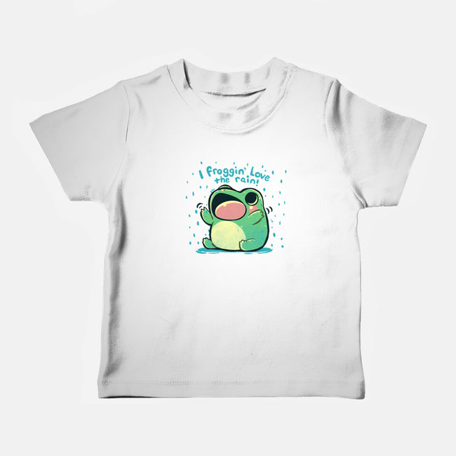 Froggin Love The Rain-Baby-Basic-Tee-TechraNova