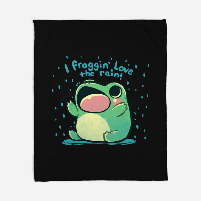 Froggin Love The Rain-None-Fleece-Blanket-TechraNova