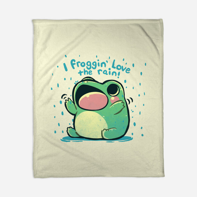 Froggin Love The Rain-None-Fleece-Blanket-TechraNova
