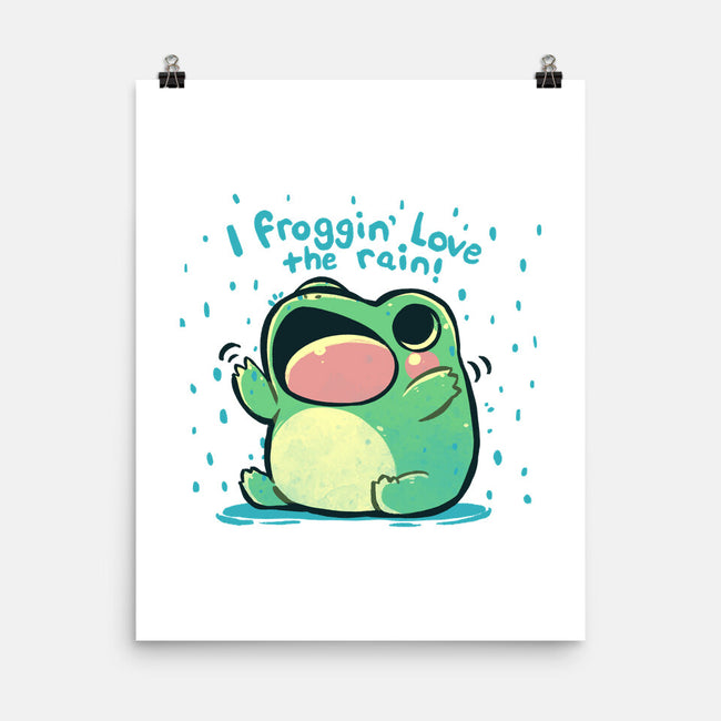 Froggin Love The Rain-None-Matte-Poster-TechraNova