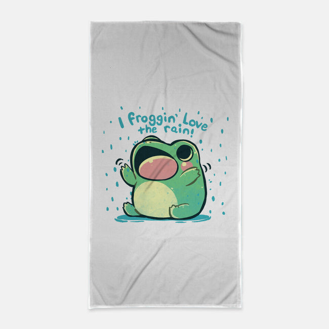 Froggin Love The Rain-None-Beach-Towel-TechraNova