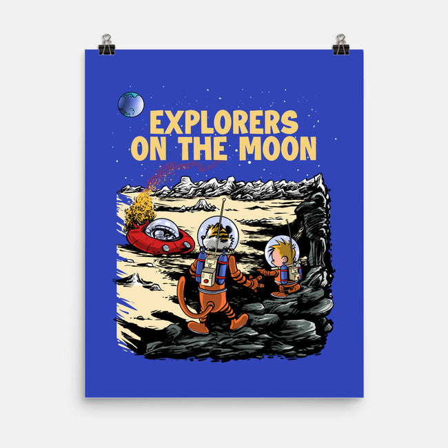 Explorers On The Moon-None-Matte-Poster-zascanauta