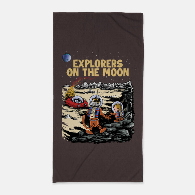Explorers On The Moon-None-Beach-Towel-zascanauta
