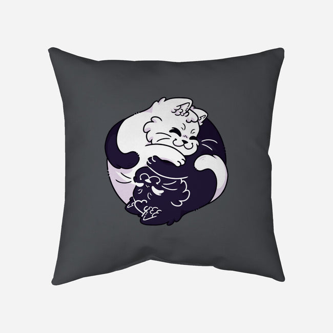 Ying Yang Cat-None-Removable Cover w Insert-Throw Pillow-Zaia Bloom