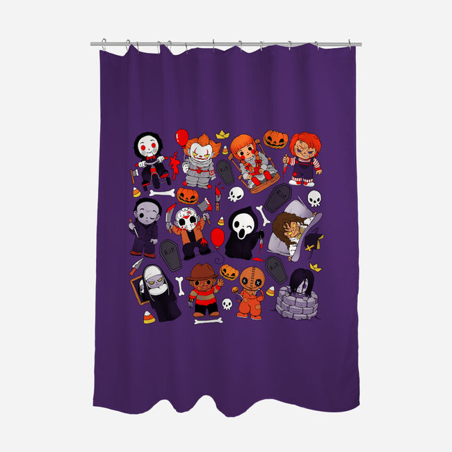 Horror Family-None-Polyester-Shower Curtain-Vallina84