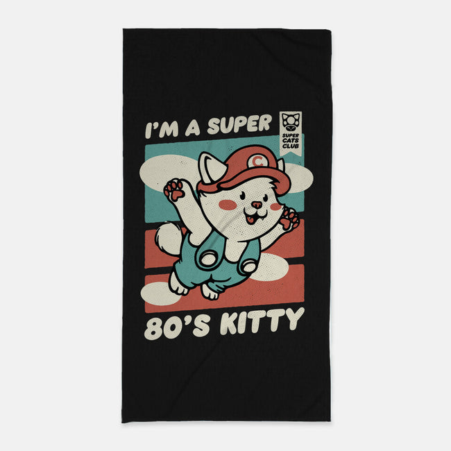 Super 80s Kitty-None-Beach-Towel-tobefonseca