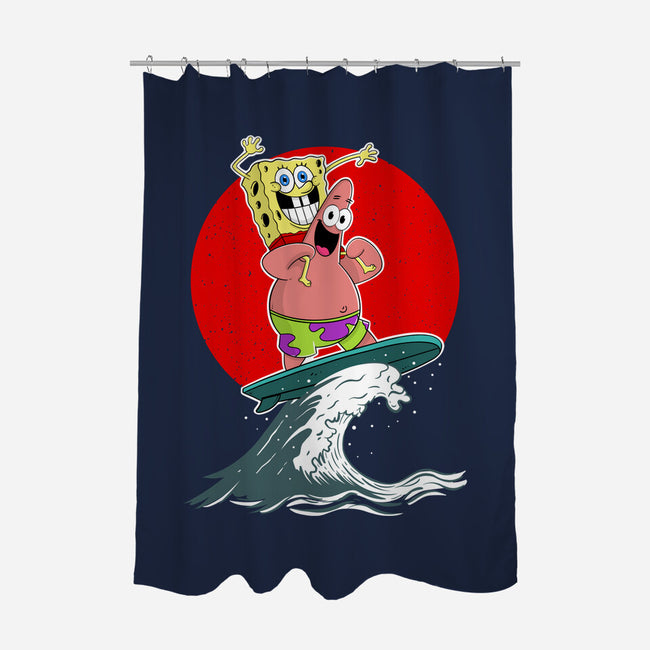 Surf Buddies-None-Polyester-Shower Curtain-Tri haryadi