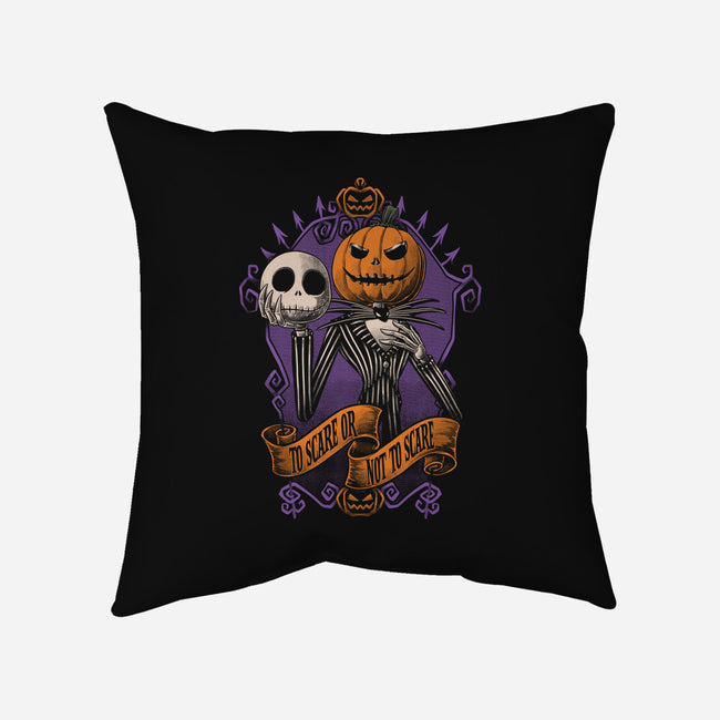 To Scare Or Not-None-Removable Cover-Throw Pillow-Studio Mootant