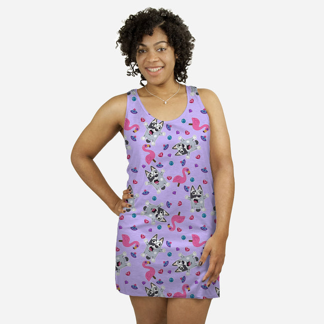 Muffins And Flamingos-Womens-All Over Print Racerback-Dress-Alexhefe