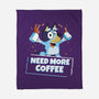 Bluey Needs More Coffee-None-Fleece-Blanket-MaxoArt