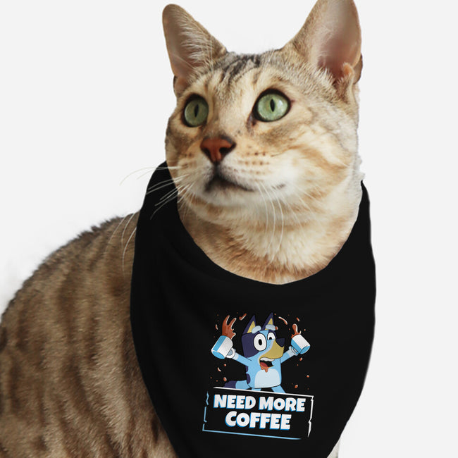Bluey Needs More Coffee-Cat-Bandana-Pet Collar-MaxoArt