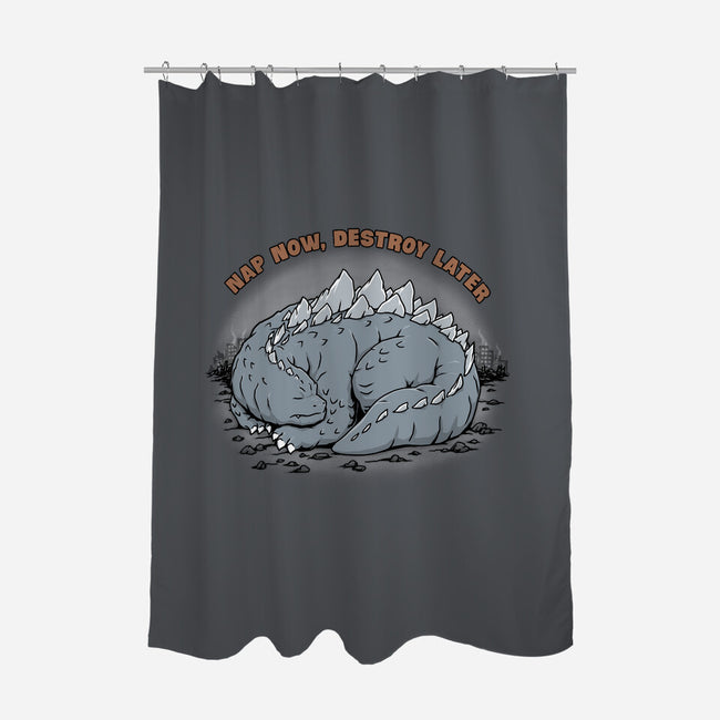 Nap Now Destroy Later-None-Polyester-Shower Curtain-pigboom