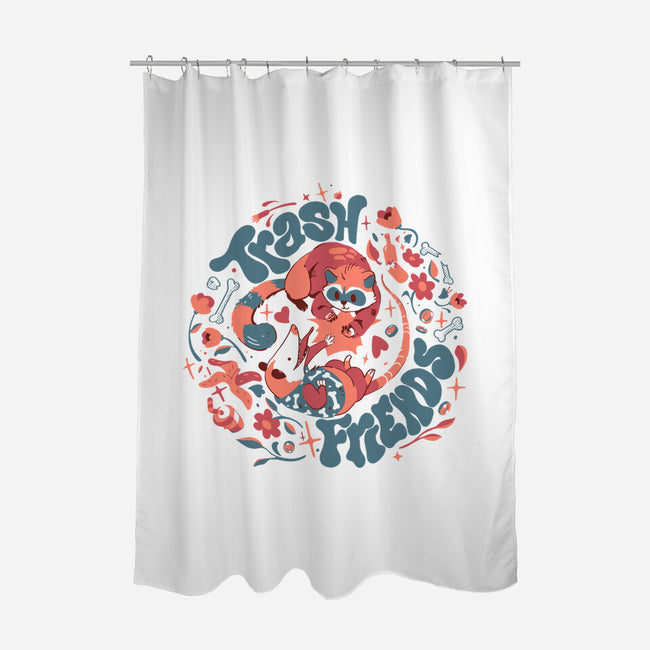 Trash Friends-None-Polyester-Shower Curtain-Estudio Horta