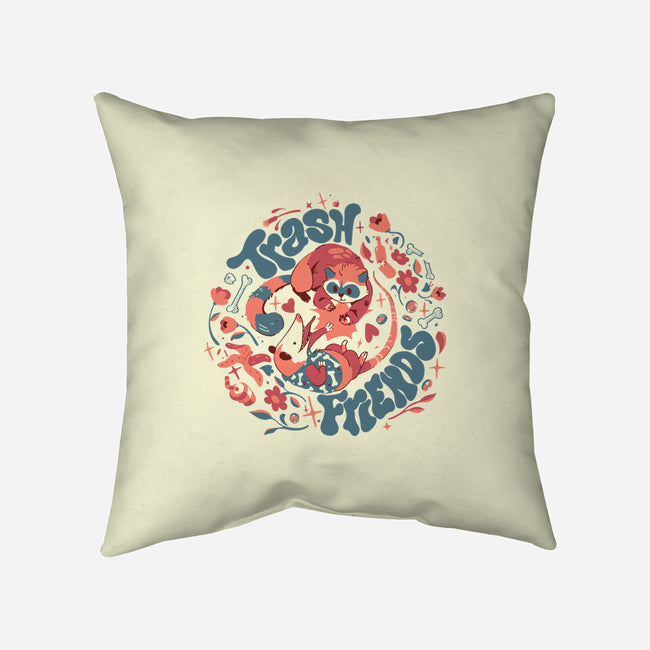 Trash Friends-None-Removable Cover-Throw Pillow-Estudio Horta