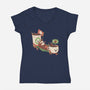 Coffee Rescue-Womens-V-Neck-Tee-tobefonseca