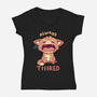 Always Tiiired-Womens-V-Neck-Tee-TechraNova