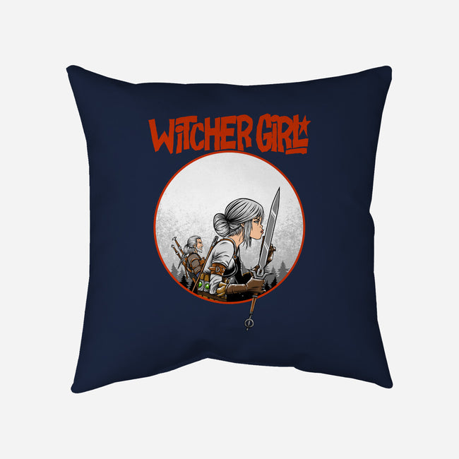 Witcher Girl-None-Removable Cover-Throw Pillow-joerawks
