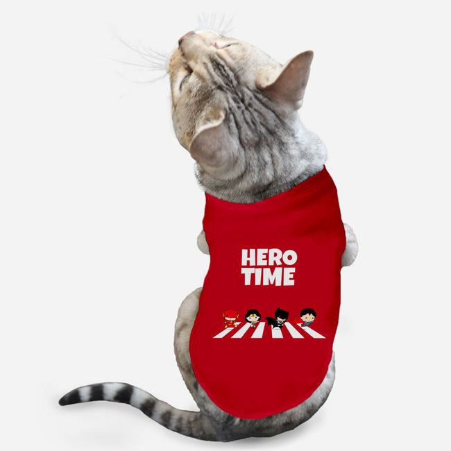 It's Hero Time-Cat-Basic-Pet Tank-MaxoArt
