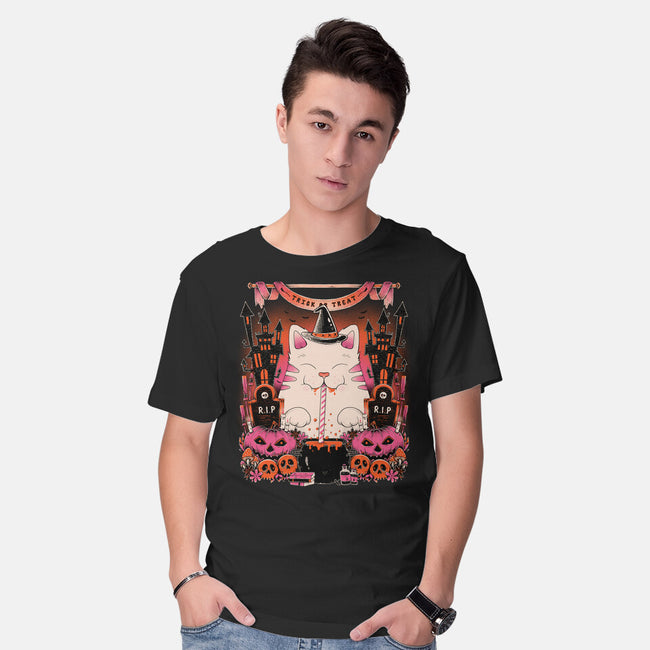 Witch Cat-Mens-Basic-Tee-GODZILLARGE