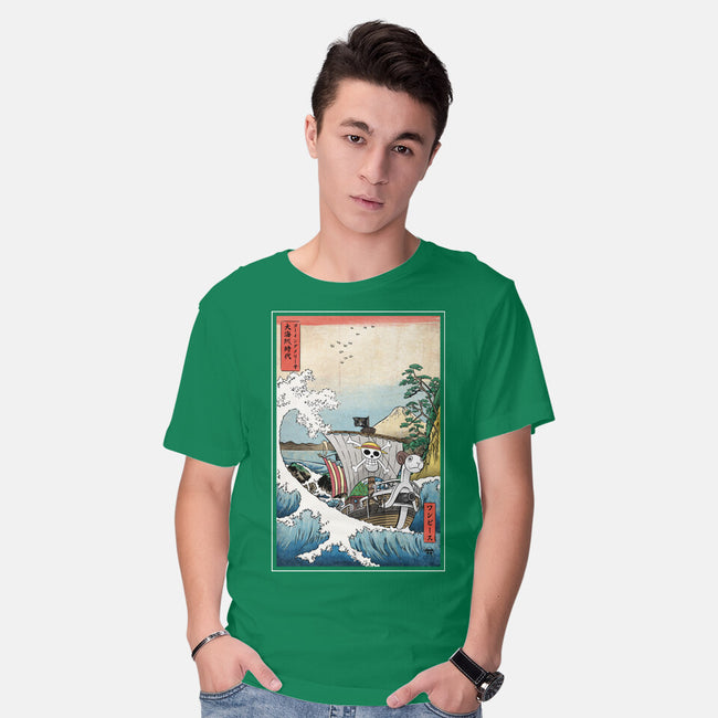 Going Merry In Japan-Mens-Basic-Tee-DrMonekers