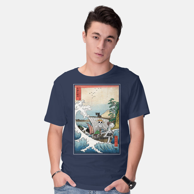Going Merry In Japan-Mens-Basic-Tee-DrMonekers
