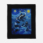 Starry Saturn-None-Fleece-Blanket-daobiwan