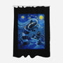 Starry Saturn-None-Polyester-Shower Curtain-daobiwan
