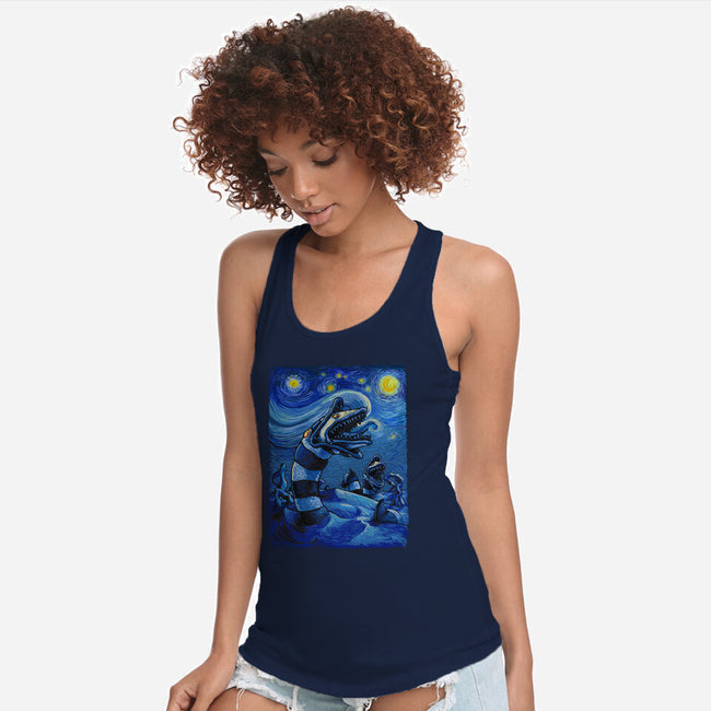 Starry Saturn-Womens-Racerback-Tank-daobiwan