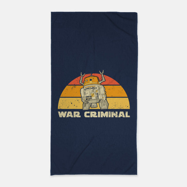 Vintage Criminal Droid-None-Beach-Towel-retrodivision