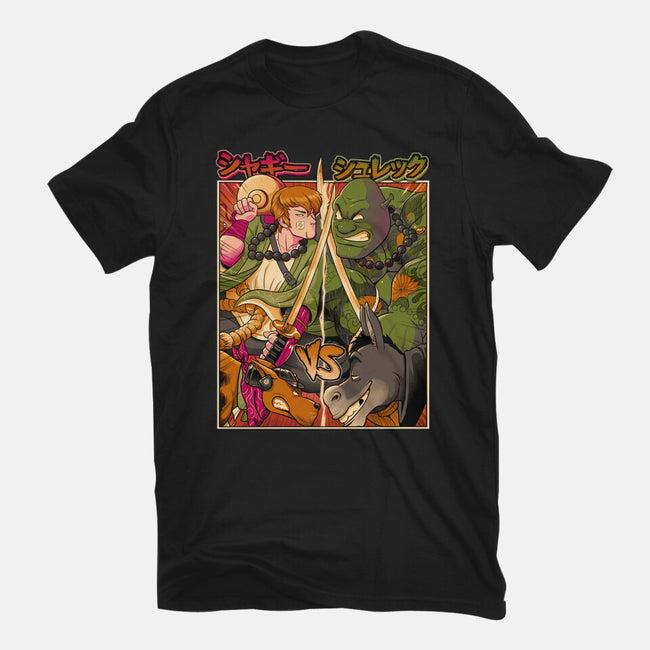 Samurai Sukubi VS Shurekku-Mens-Basic-Tee-Bruno Mota
