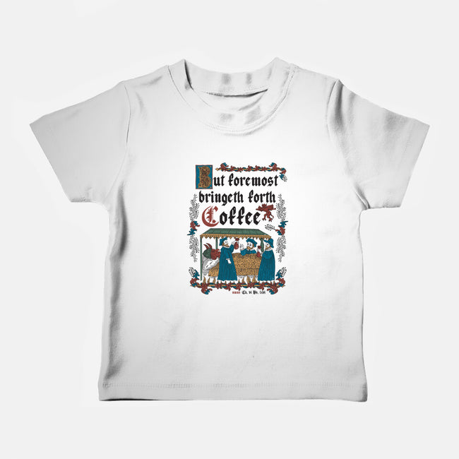 But First Coffee Medieval Style-Baby-Basic-Tee-Nemons