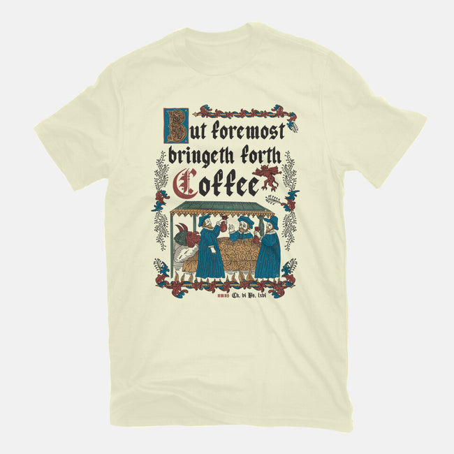 But First Coffee Medieval Style-Mens-Basic-Tee-Nemons