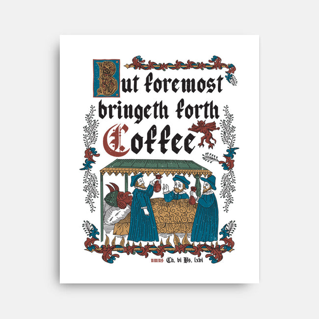 But First Coffee Medieval Style-None-Stretched-Canvas-Nemons