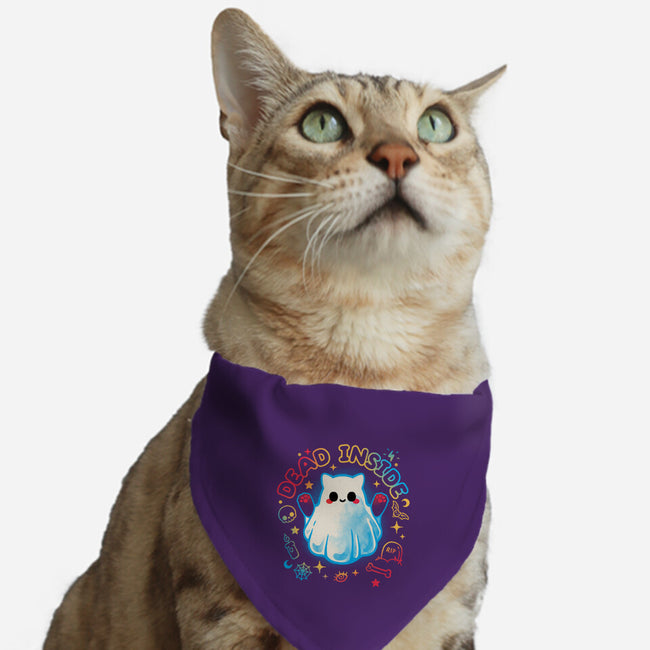 Cat Ghost Dead Inside-Cat-Adjustable-Pet Collar-NemiMakeit