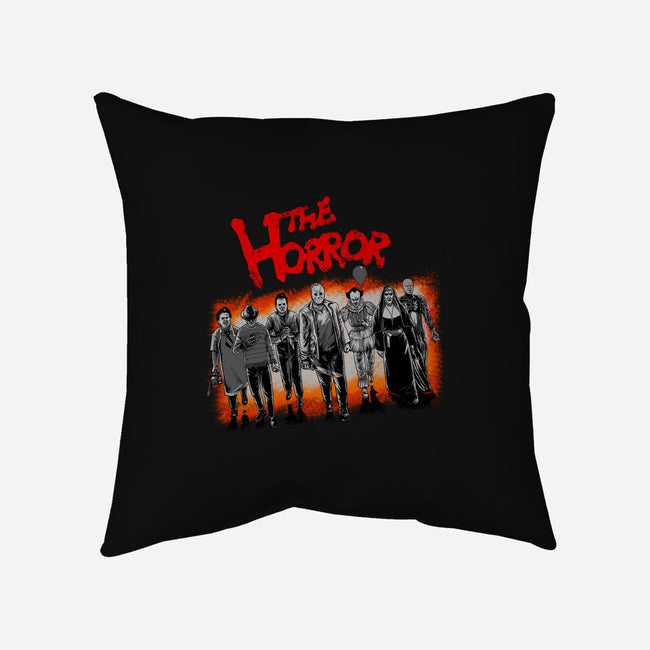 The Horror-None-Removable Cover-Throw Pillow-joerawks