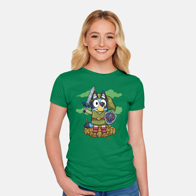 Legend Of Bluey-Womens-Fitted-Tee-JamesQJO