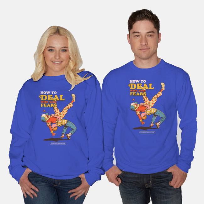How To Deal With Your Fears-Unisex-Crew Neck-Sweatshirt-Hafaell
