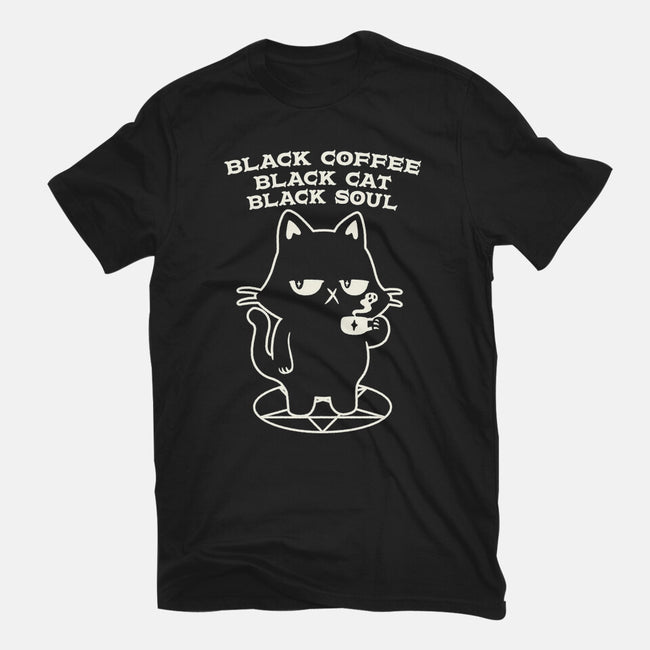 Black Cat Black Soul-Unisex-Basic-Tee-tobefonseca