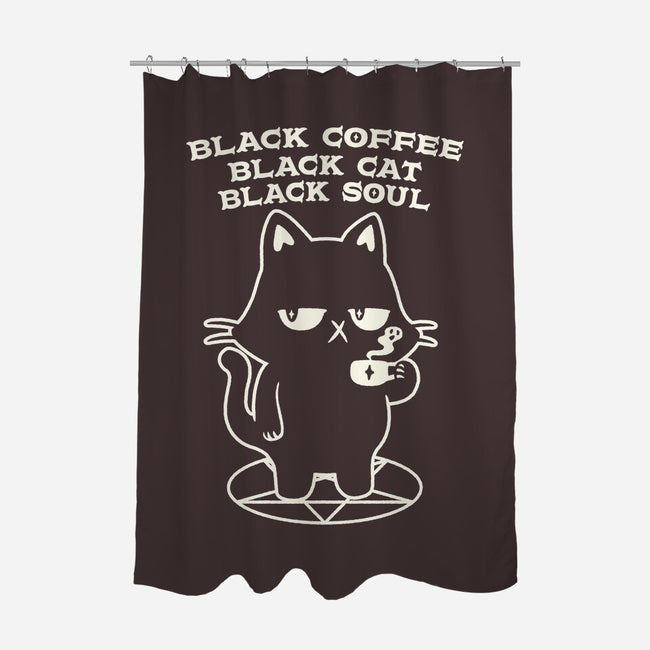 Black Cat Black Soul-None-Polyester-Shower Curtain-tobefonseca
