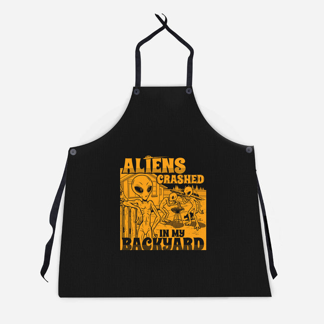 Aliens Crashed In My Backyard-Unisex-Kitchen-Apron-Boggs Nicolas