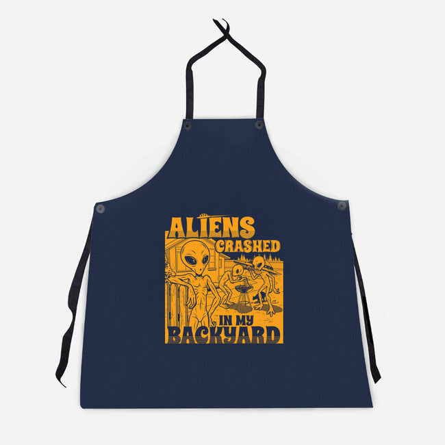 Aliens Crashed In My Backyard-Unisex-Kitchen-Apron-Boggs Nicolas