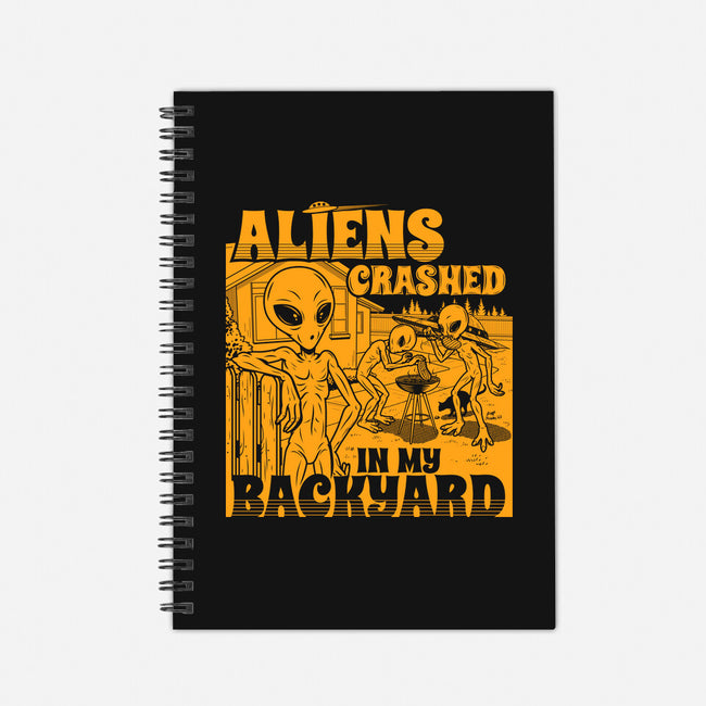 Aliens Crashed In My Backyard-None-Dot Grid-Notebook-Boggs Nicolas
