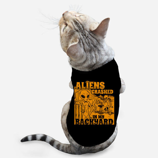 Aliens Crashed In My Backyard-Cat-Basic-Pet Tank-Boggs Nicolas