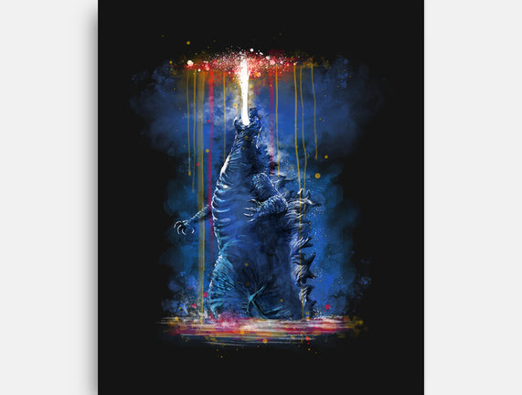 Watercolor Godzilla