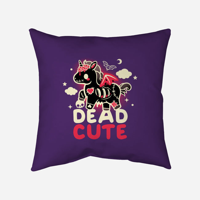 Dead Cute Unicorn-None-Removable Cover w Insert-Throw Pillow-NemiMakeit