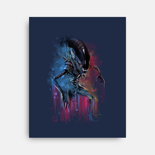 Alien Watercolor-None-Stretched-Canvas-zascanauta