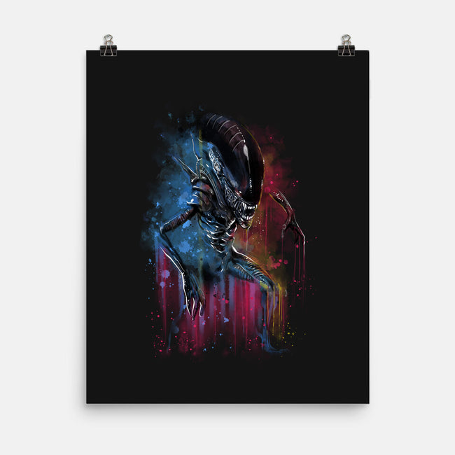 Alien Watercolor-None-Matte-Poster-zascanauta