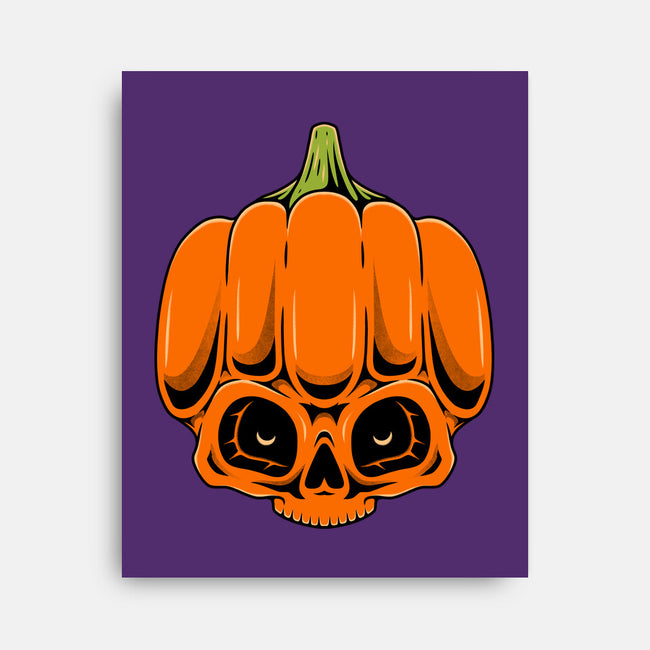 The Pumpkin Skull-None-Stretched-Canvas-Alundrart